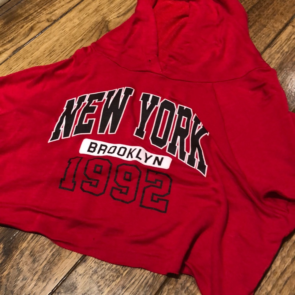 Cropped hoodie shirt